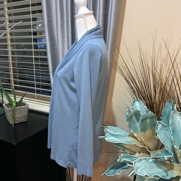 L.L.Bean blue cotton cardigan - Picture 11 of 14